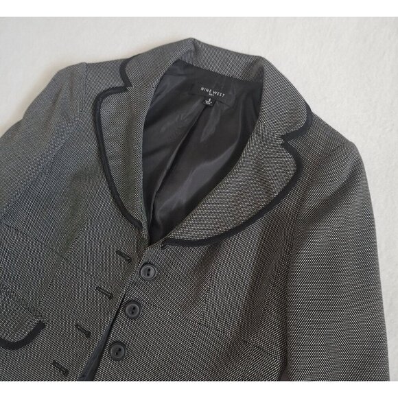 💙 Nine West Speckeled Blazer Size 6 Formal Office Fall Winter - Picture 4 of 8